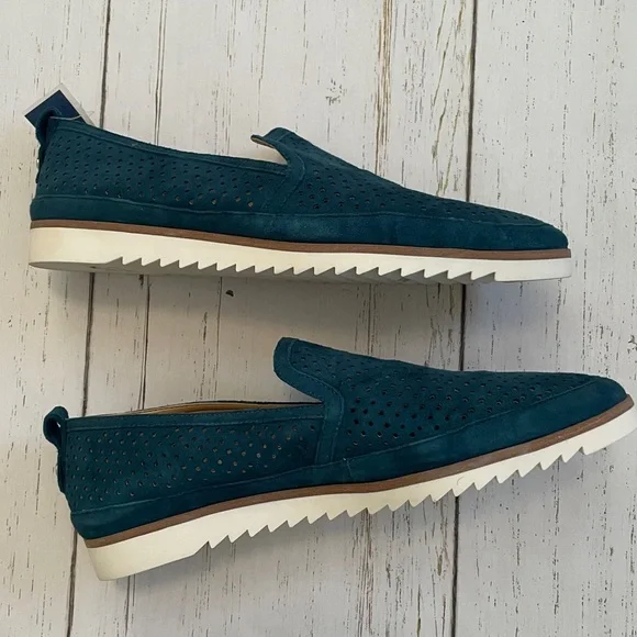 Franco Sarto Hadrea Suede Slip-on Loafer, Blue, size 9, NWT - Picture 6 of 10